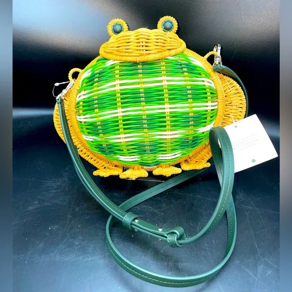 Kate Spade Green and Tan Frog Crossbody Bag - Picture 4 of 9